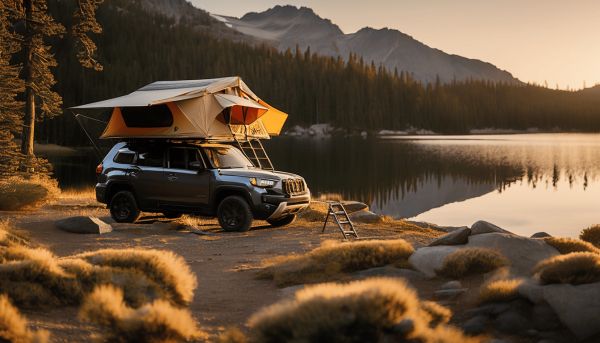 Votre aventure en plein air avec une tente sur le toit